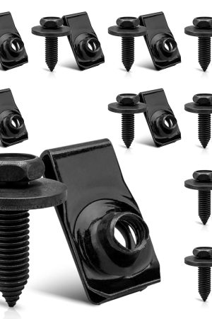 Body Bolts & Extruded U Nuts Kits for GM 11501188 Ford Chevy Buick Chrysler Cadillac Bumper Fender Liner Push Retainer Fastener Clips Replace 11500661, 11503317, N623343-S2