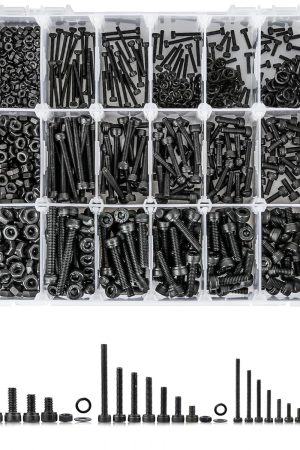 1710Pcs Metric Bolt Assortment M2 M3 M4, 21 Sizes 4MM to 30MM Upgraded Zinc Plated Hex Socket Head Cap Machine Screws, 12.9 Alloy Steel Bolts and Nuts Kit Screws Nuts and Washers